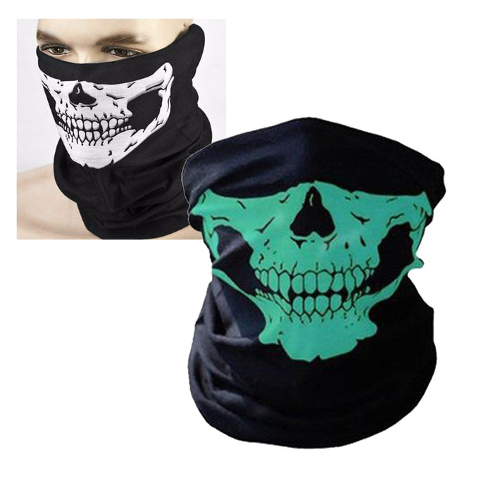 Motorcycle Face Skull Mask Half Face Motorbike Neck Headwear Party Mask