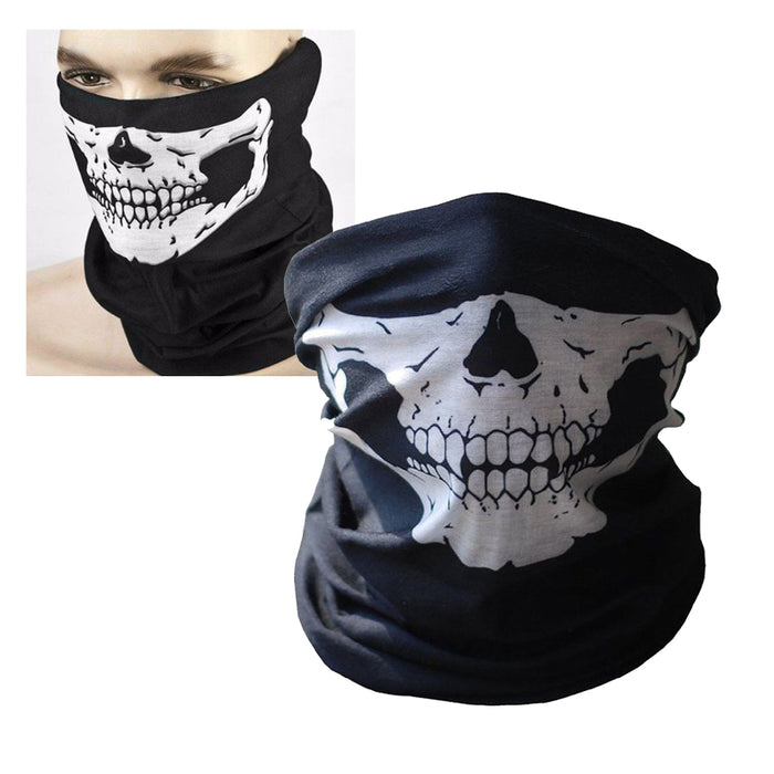 Motorcycle Face Skull Mask Half Face Motorbike Neck Headwear Party Mask