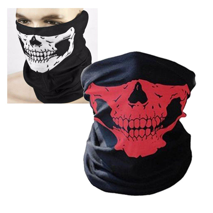 Motorcycle Face Skull Mask Half Face Motorbike Neck Headwear Party Mask