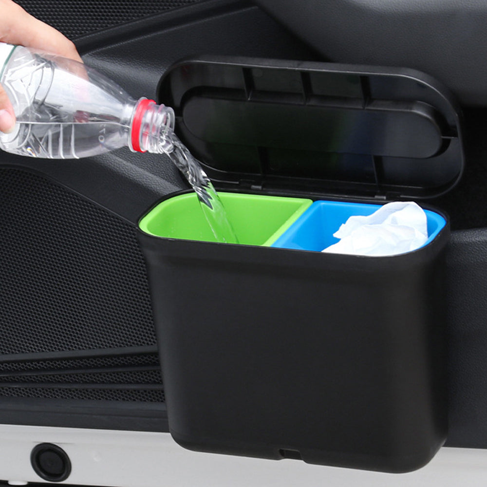 2 in1 Car Rubbish Bin Holder Trash Can Waste Dust Case Vehicle Garbage Storage – detail 3
