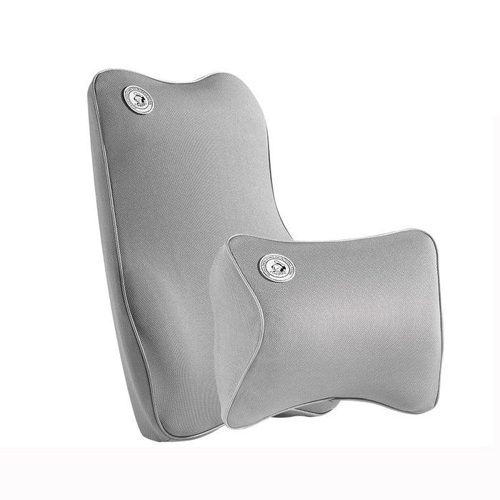 Memory Foam Neck Pillow and Lumbar Back Support Cushion Car Seat Waist Back Pillow