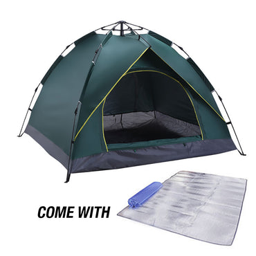 Waterproof Automatic Camping Tent 3-4 Person Come with Moisture Proof Pad