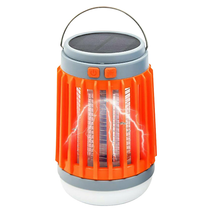 2 in 1 Solar Micro USB Electric Mosquito Insect Killer Flashlight Camping Lamp