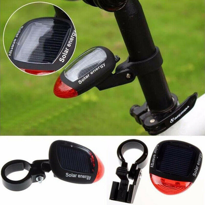 JR Joyreap Bicycle Solar Power Light Rechargeable Bike Lights Front and Back LED Light Lamp