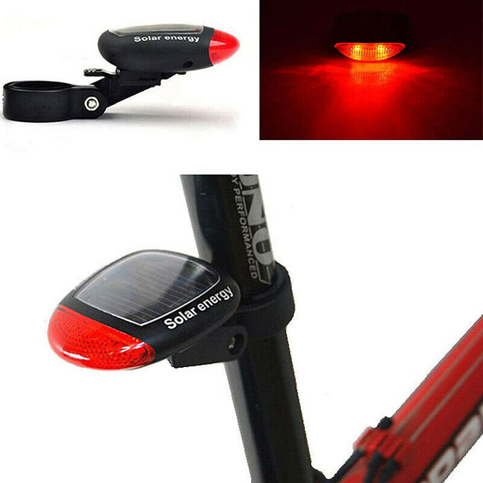 JR Joyreap Bicycle Solar Power Light Rechargeable Bike Lights Front and Back LED Light Lamp